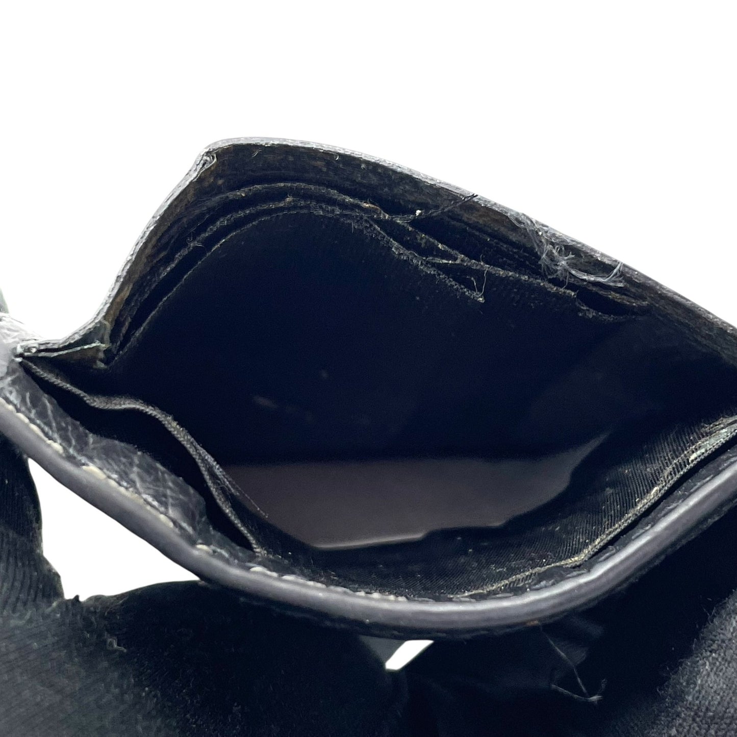 Maison Margiela メゾンマルジェラ カードケース コインケース 黒 ブラック 4ステッチ レザー ギャランティカード付き W5