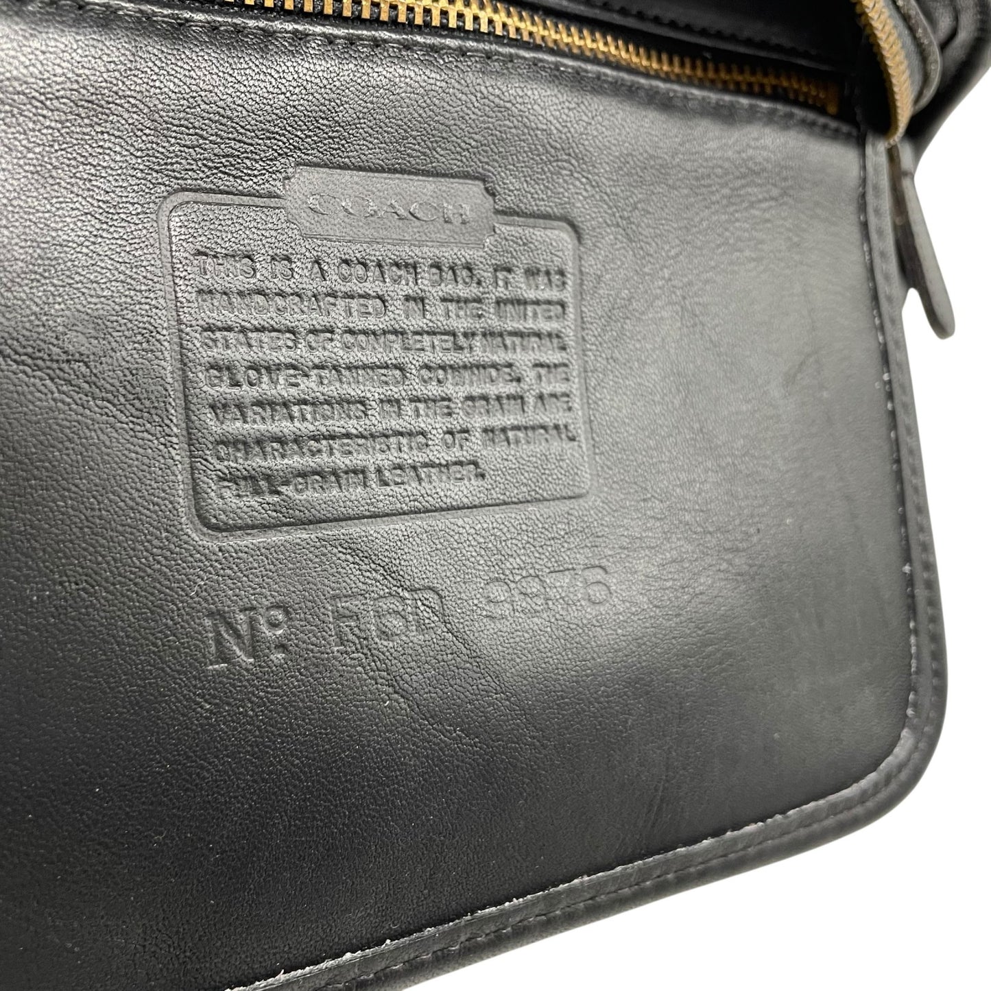 希少 COACH オールドコーチ ヴィンテージ ショルダーバッグ 黒 ブラック 本革 グラブタンレザー USA製 斜め掛け クロスボディ ゴールド金具 9976 レディース U10