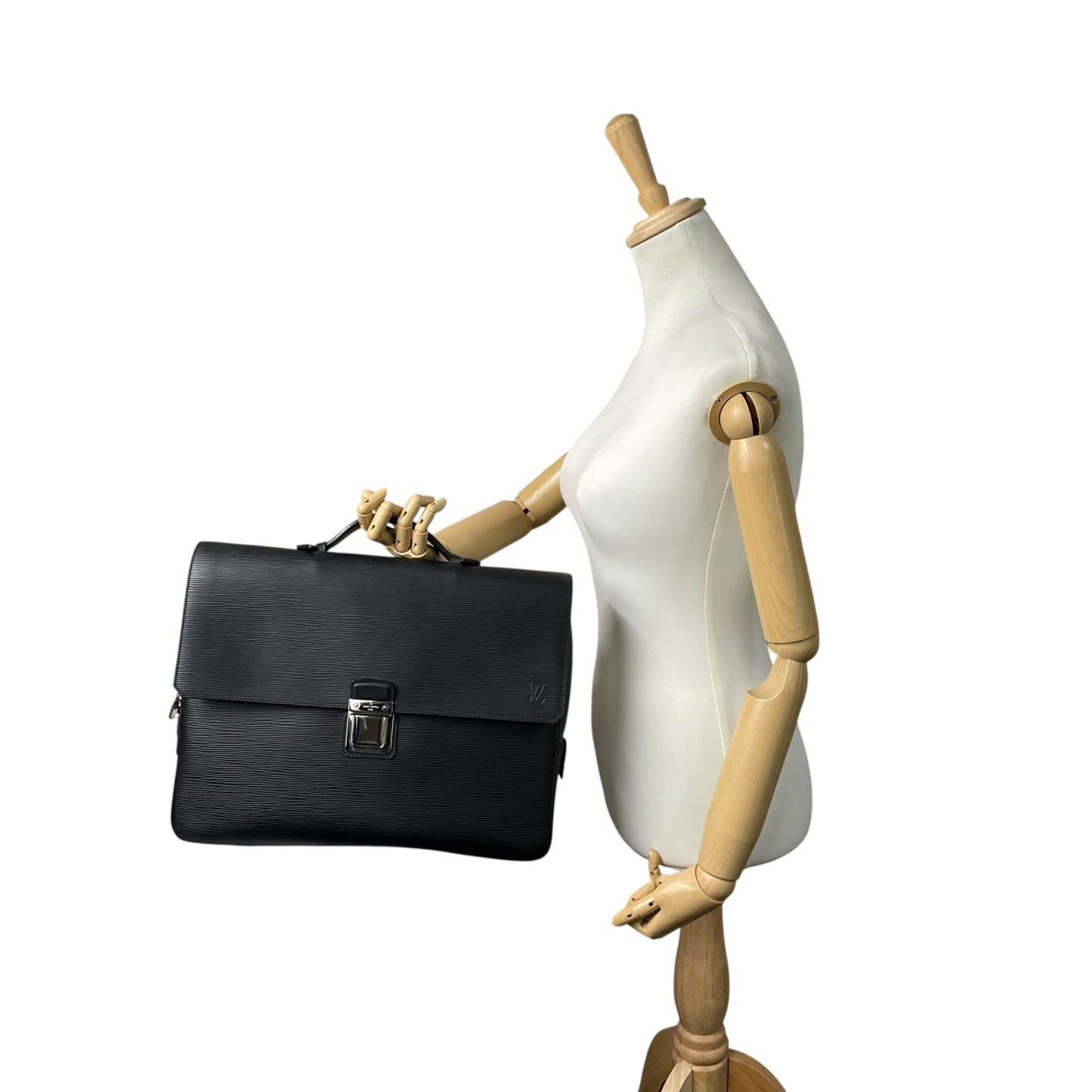 【新品同様】 LOUIS VUITTON ルイ・ヴィトン エピ ヴァシリPM 2WAY ビジネスバッグ ブリーフケース 書類カバン ショルダー 斜め掛け ボレアル ブラック レザー M32640 シルバー金具 メンズ B