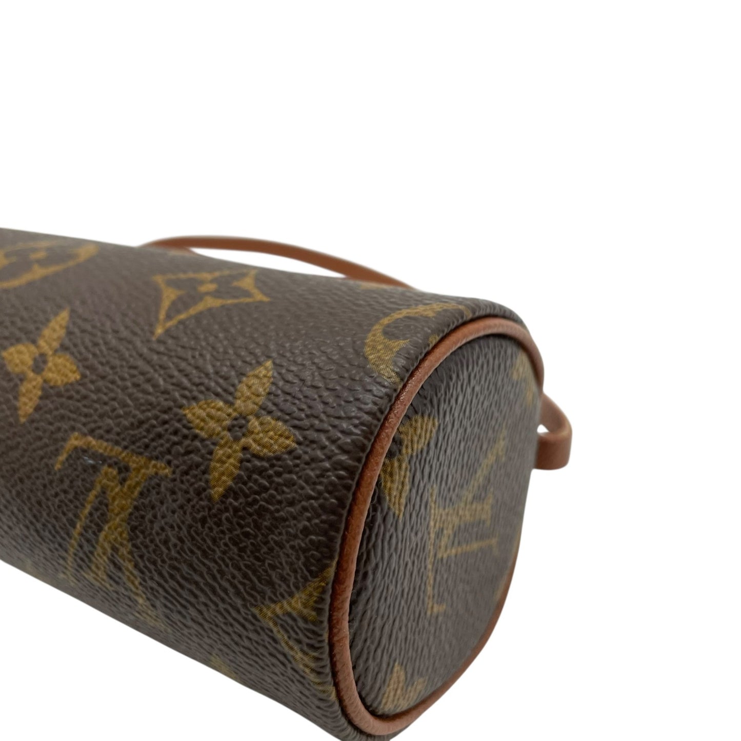 美品 ルイヴィトン モノグラム パピヨン用 ミニポーチ モノグラムキャンバス×レザー ゴールド金具 正規品 D2