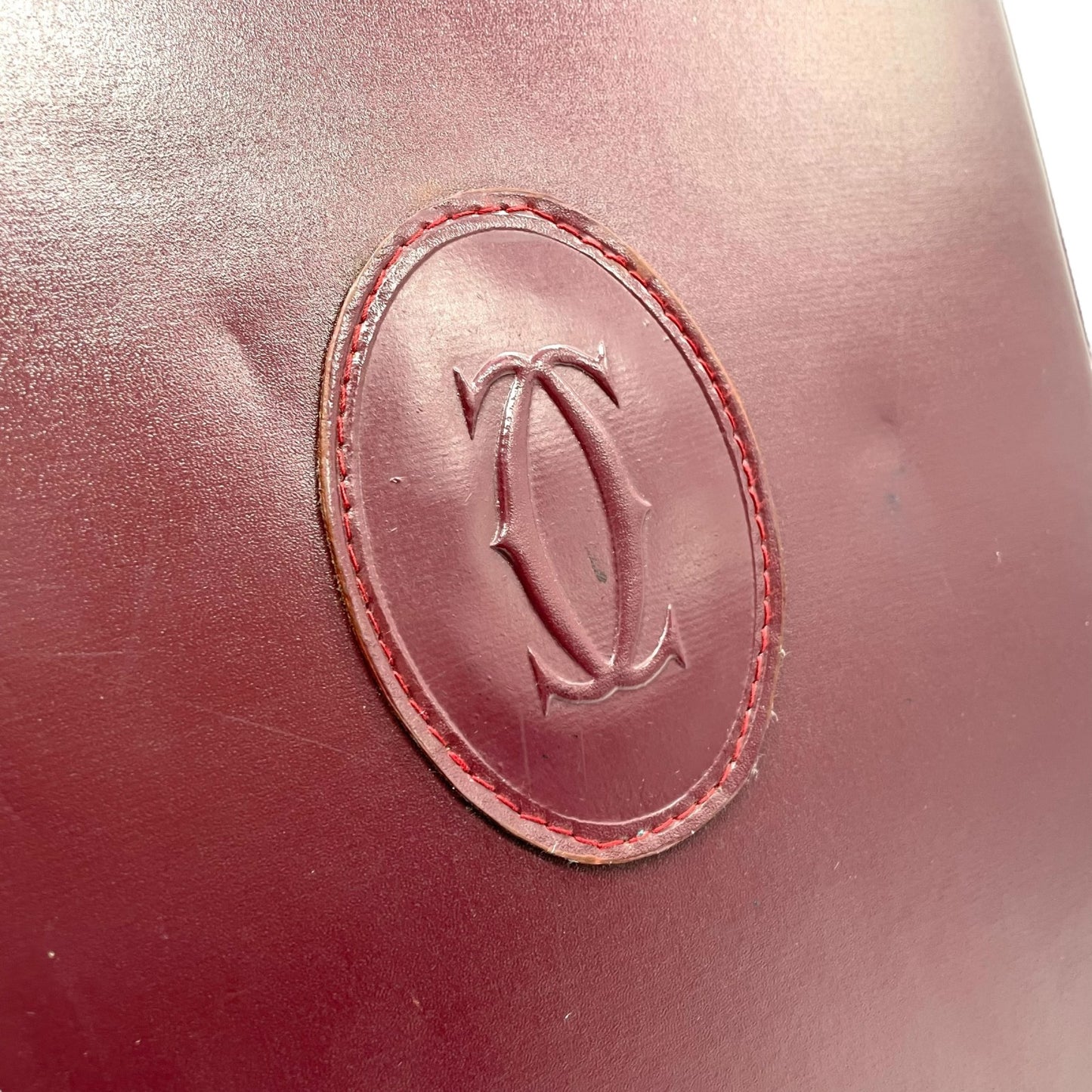 Cartier カルティエ アタッシュケース トランクケース ボルドー レザー ビジネスバッグ ゴールド金具 ヴィンテージ ビジネスバッグ 書類鞄 メンズ レディース A