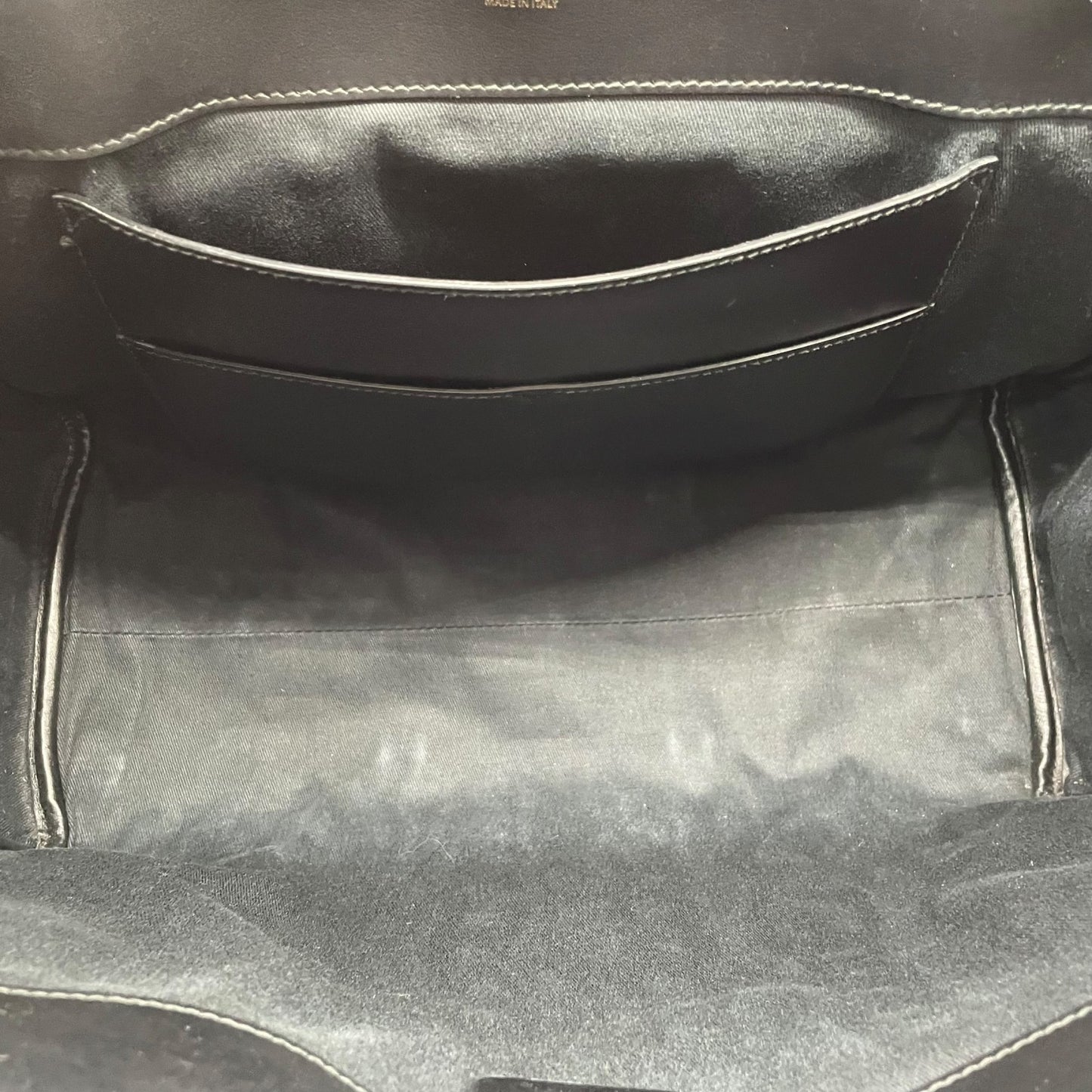 美品 Salvatore Ferragamo サルヴァトーレ フェラガモ ガンチーニ チェーン柄 ハンドバッグ 紺 ネイビー 黒 ブラック キャンバス レザー ゴールド金具 レディース B