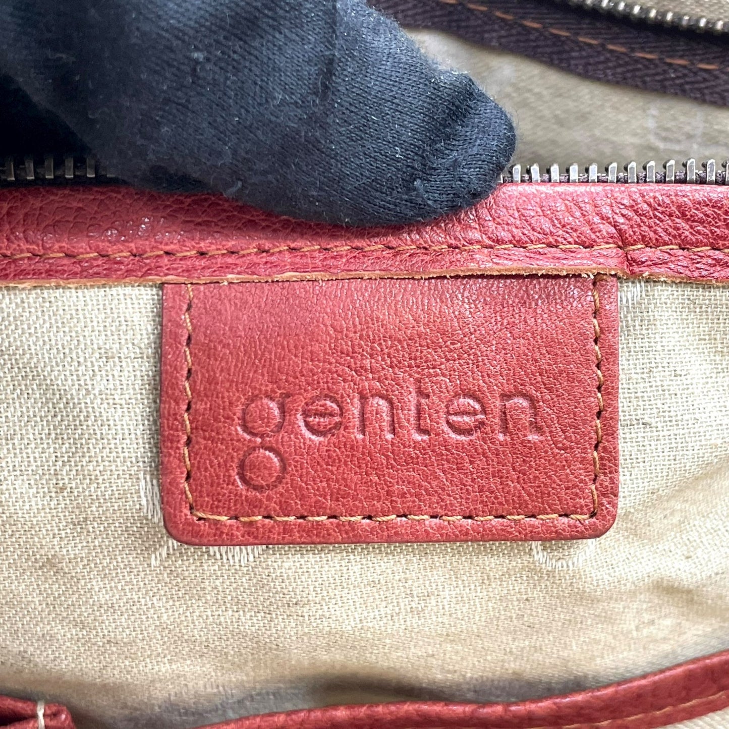 ゲンテン genten トートバッグ レザー 本革 オレンジブラウン 茶色 肩掛け ショルダー ナチュラル風味 T2