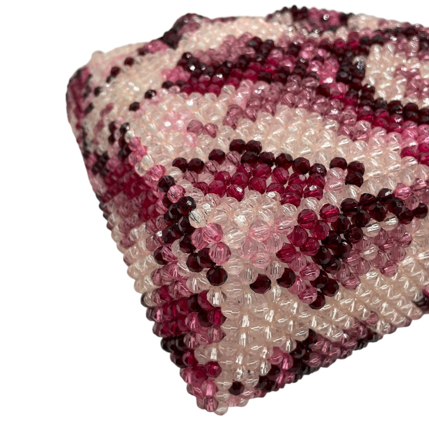 極美品 アンテプリマ ANTEPRIMA ワイヤーバッグ ビーズ ハンドバッグ ピンク系 グラデーション フラワー 花柄 クリスタル レディース U4