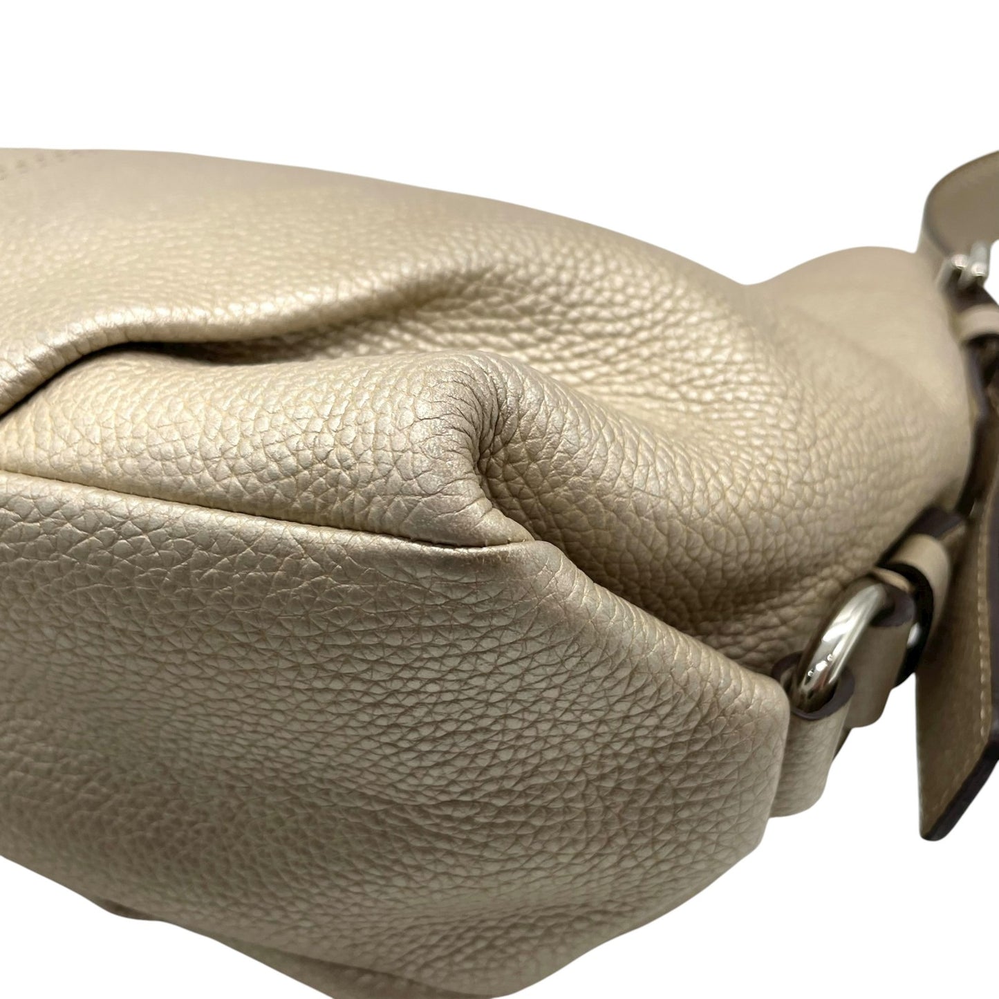 コーチ COACH レザー ショルダーバッグ 肩掛け F15065 グレージュ ベージュ シルバー金具 柔らかいシボ革 上品 C5