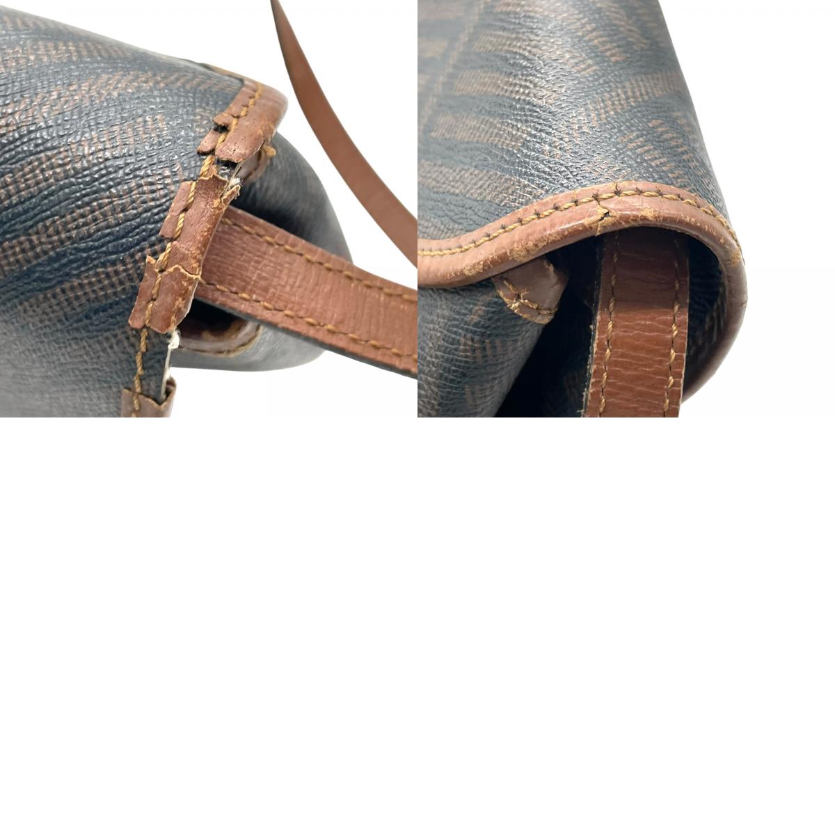 ジバンシィ GIVENCHY ジバンシー ショルダーバッグ モノグラム柄 フラップ ブラウン 茶色 ブラック 黒 ロゴプレート ヴィンテージ A3