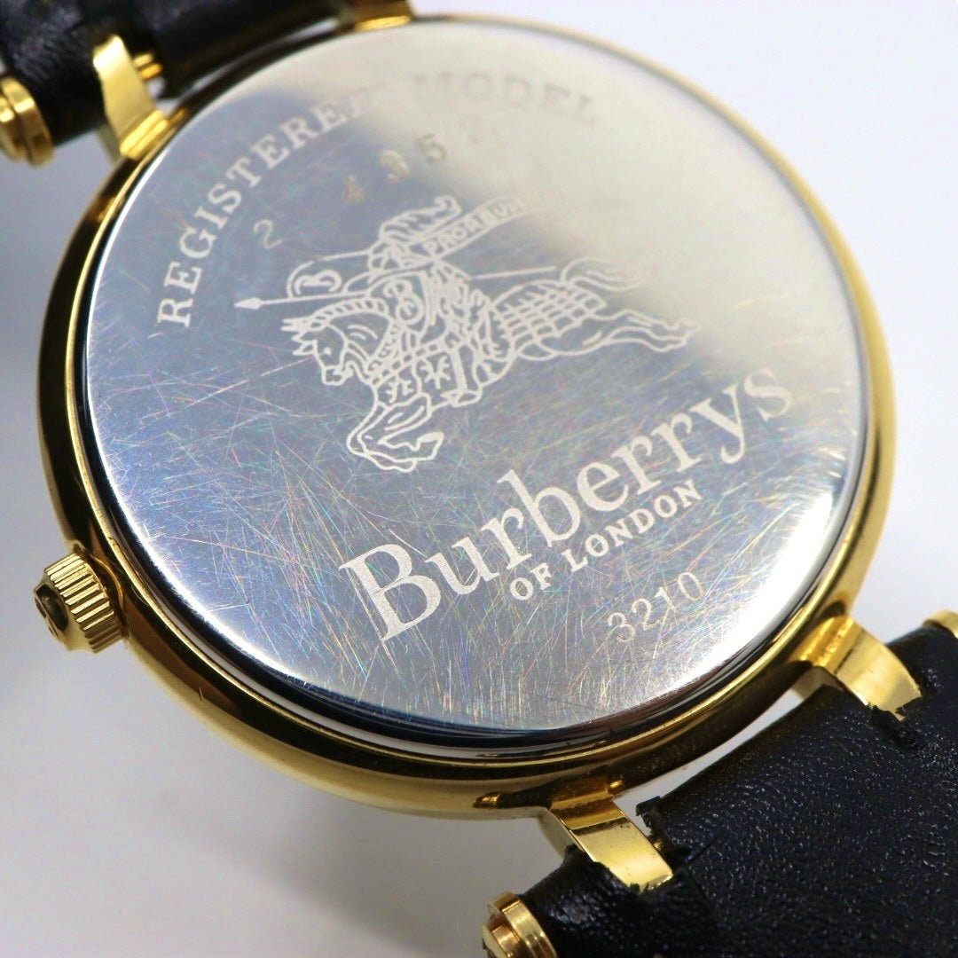 BURBERRY バーバリー 腕時計 ゴールド クオーツ ホワイト文字盤【中古】 ユニセックス