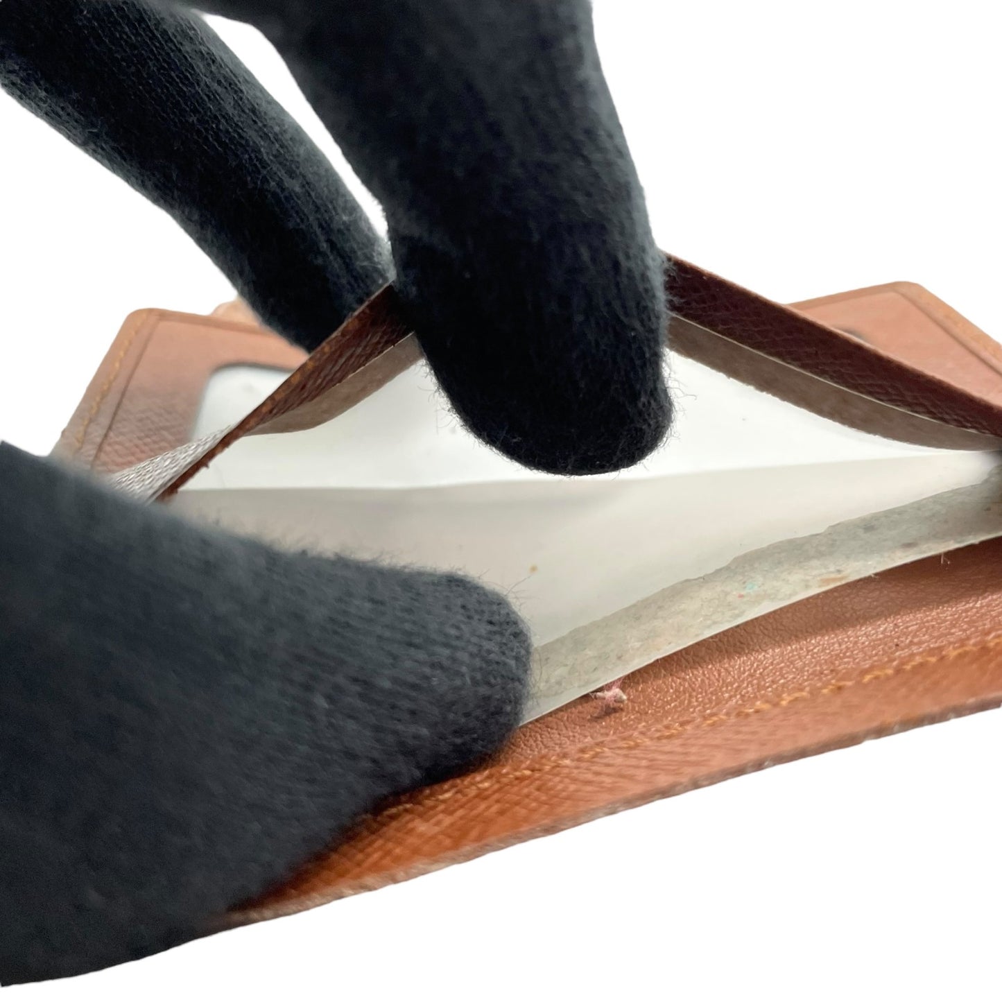 ルイ・ヴィトン Louis Vuitton ジャポン サンガプール M60530 モノグラムキャンバス 二つ折り カードケース パスケース 名刺入れ ブラウン PVC×レザー ゴールド金具 メンズ レディース M5