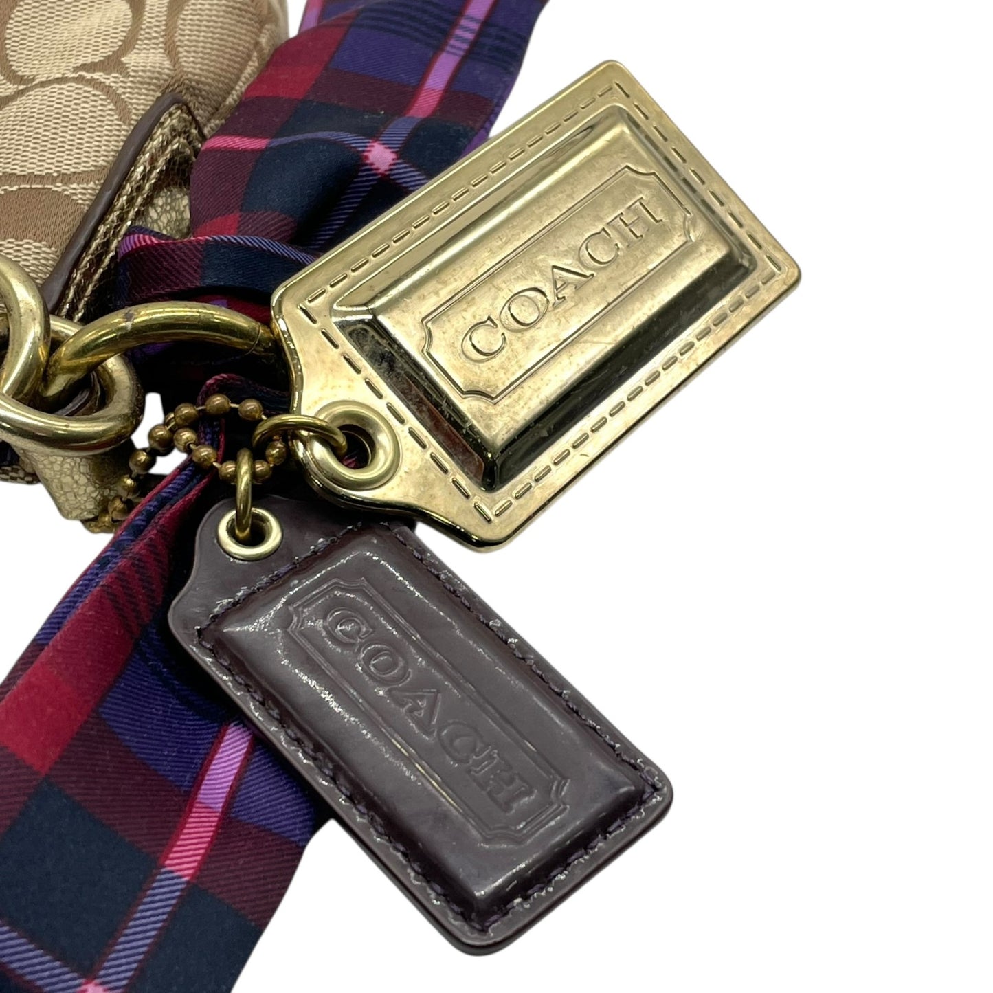 COACH コーチ 15880 ポピー Y2K 00s vintage 2way シグネチャー ハンドバッグ ショルダーバッグ スカーフチャーム 総柄 キャンバス s91