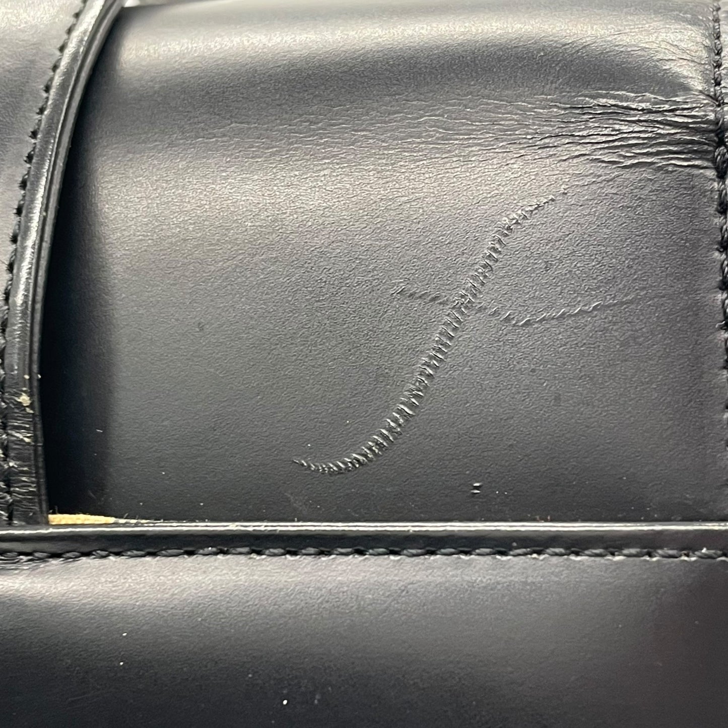 Authentic BURBERRY Black Nova Check Shadow Horse Leather Handbag Shoulder Bag Silver Hardware Women's Flap Closure