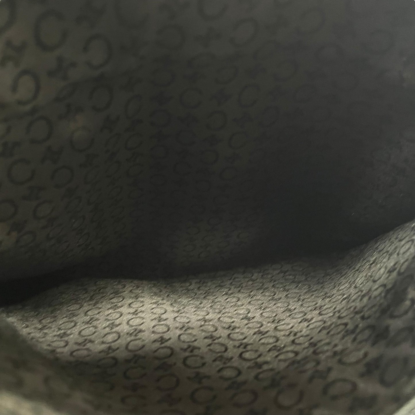 美品 CELINE セリーヌ Cマカダム ショルダーバッグ キャンバス レザー 黒 ブラック シルバー金具 メッセンジャーバッグ オールドセリーヌ メンズ レディース K11