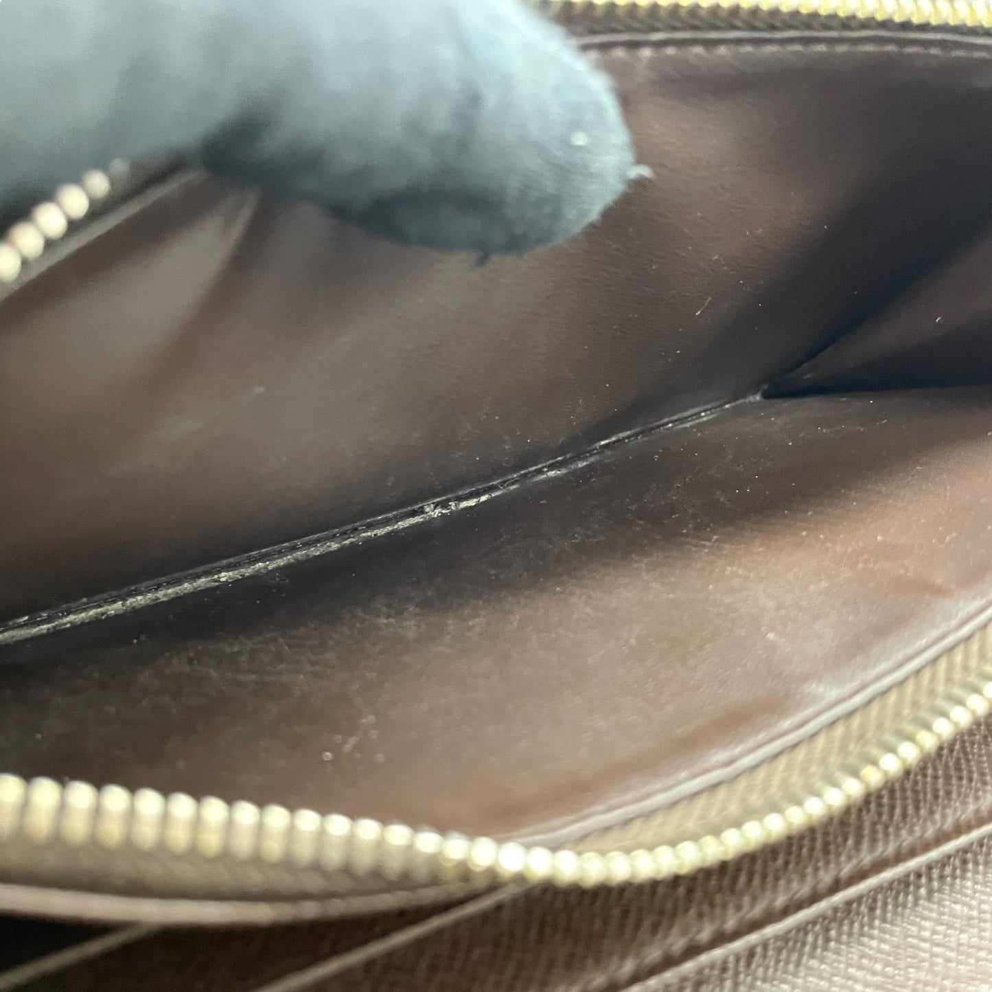 美品 LOUIS VUITTON ルイヴィトン 長財布 ダミエ ポルトフォイユサラ N61734 茶 ブラウン PVC レザー ゴールド金具 メンズ レディース H1