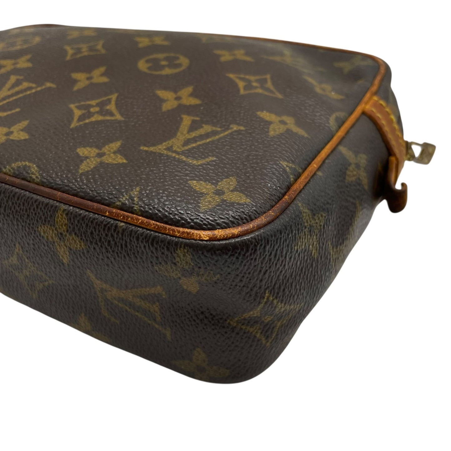 LOUIS VUITTON ルイヴィトン モノグラム コンピエーニュ セカンドバッグ クラッチバッグ PVC レザー M51847 茶 ブラウン ゴールド金具 メンズ W3