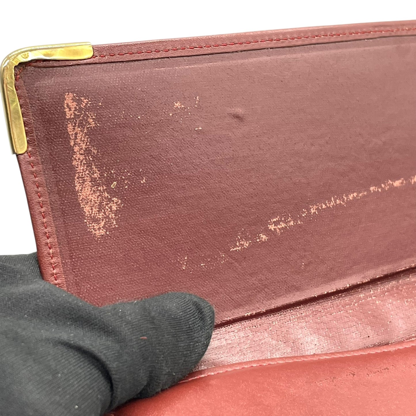 Cartier カルティエ マストライン ショルダーバッグ 赤 ボルドー ワインレッド レザー ゴールド金具 肩掛け可 斜め掛け可 2Cモチーフ マストドゥカルティエ ヴィンテージ レディース E2