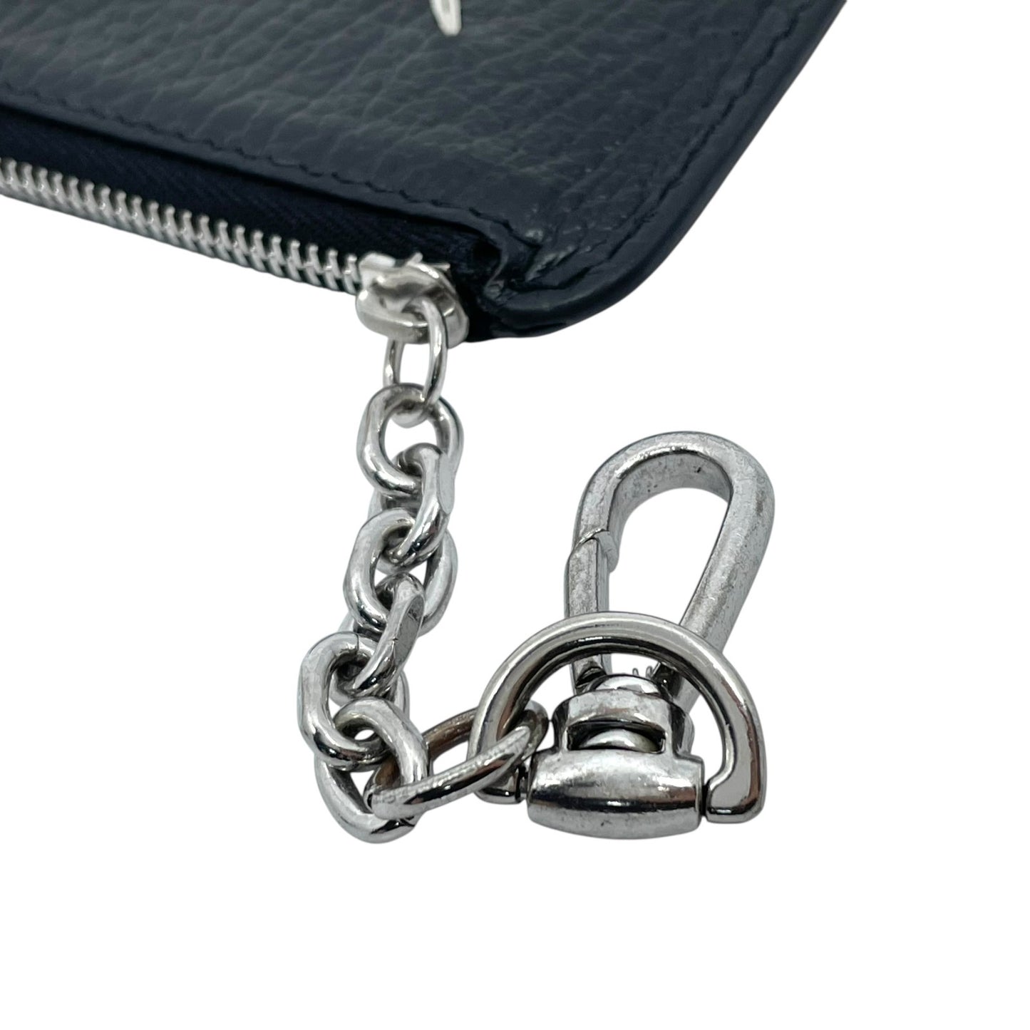 Maison Margiela メゾンマルジェラ カードケース コインケース 黒 ブラック 4ステッチ レザー ギャランティカード付き W5