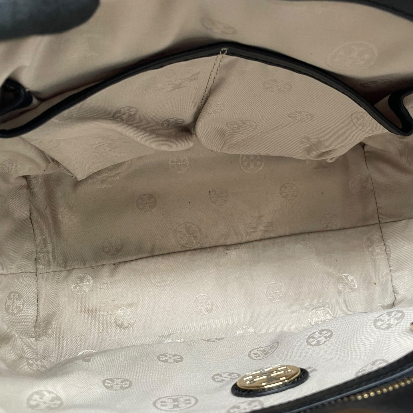 美品 Tory Burch トリーバーチ 2WAY ハンドバッグ ショルダーバッグ 黒 ブラック レザー ロビンソン ゴールド金具 ロゴ 斜め掛け 手提げ レディース ミニバッグ E5