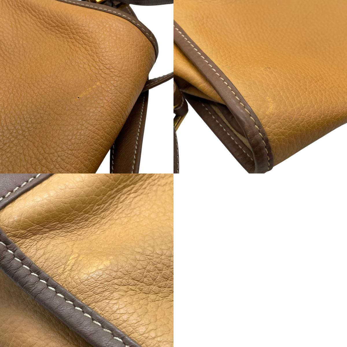 Authentic LOEWE Anagram Leather Shoulder Bag Camel Brown Embossed Logo Crossbody Vintage Archive Women