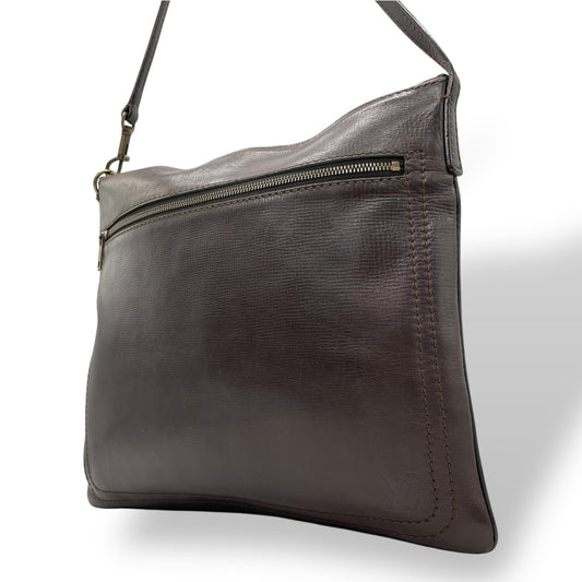 ルイ・ヴィトン LOUIS VUITTON サック・プラ ショルダーバッグ ユタレザー ブラウン系 カフェ M92073 メンズ レディース K8