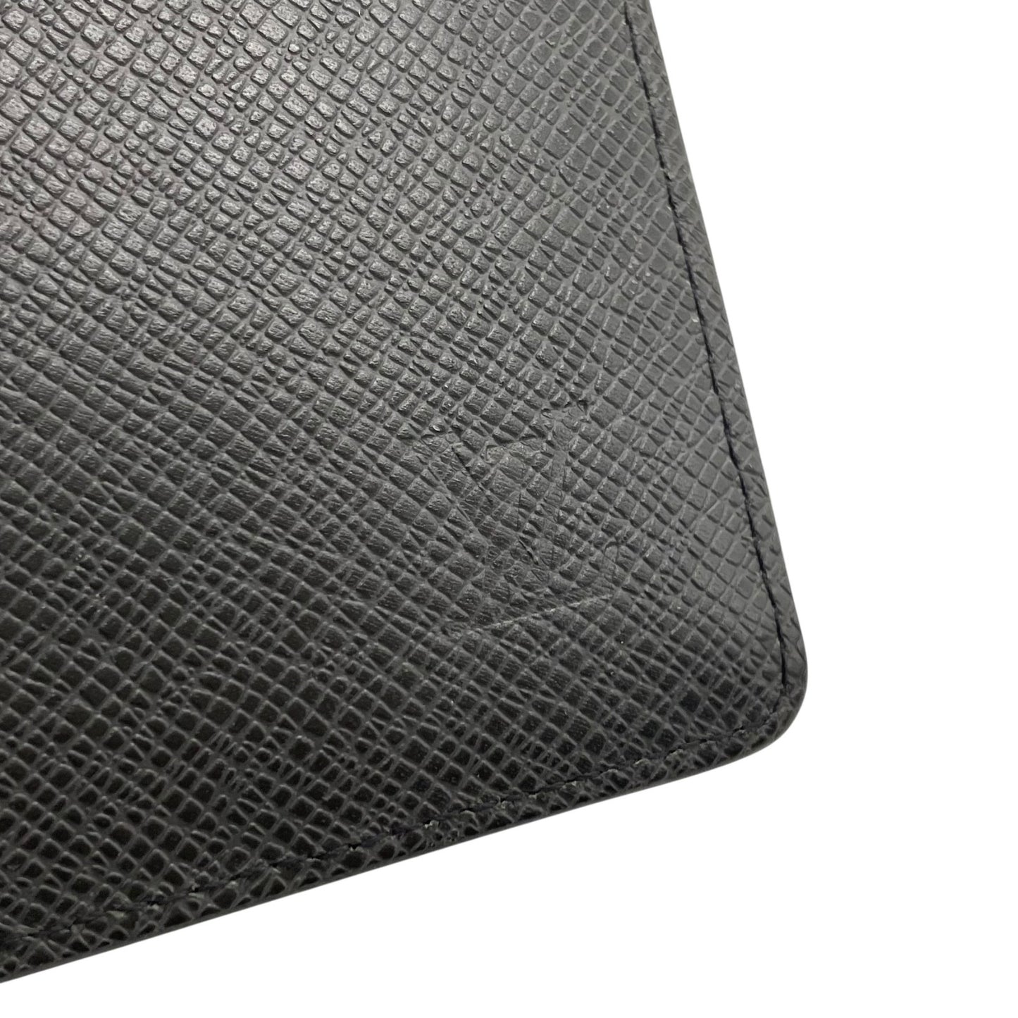 美品 LOUIS VUITTON ルイヴィトン タイガ ポルトフォイユ・ロン 二つ折り 長財布 M33402 レザー 黒 ブラック メンズ W5