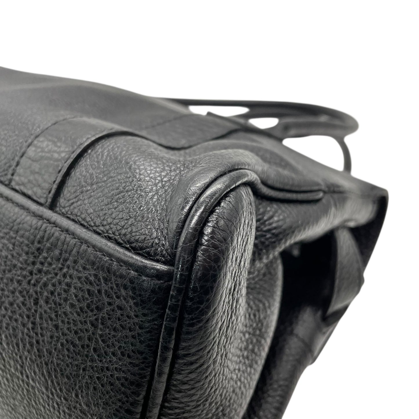 未使用級 美品 MULBERRY マルベリー ベイズウォーター ハンドバッグ トートバッグ 黒 ブラック レザー シボ革 ゴールド金具 肩掛け可 ターンロック レディース E