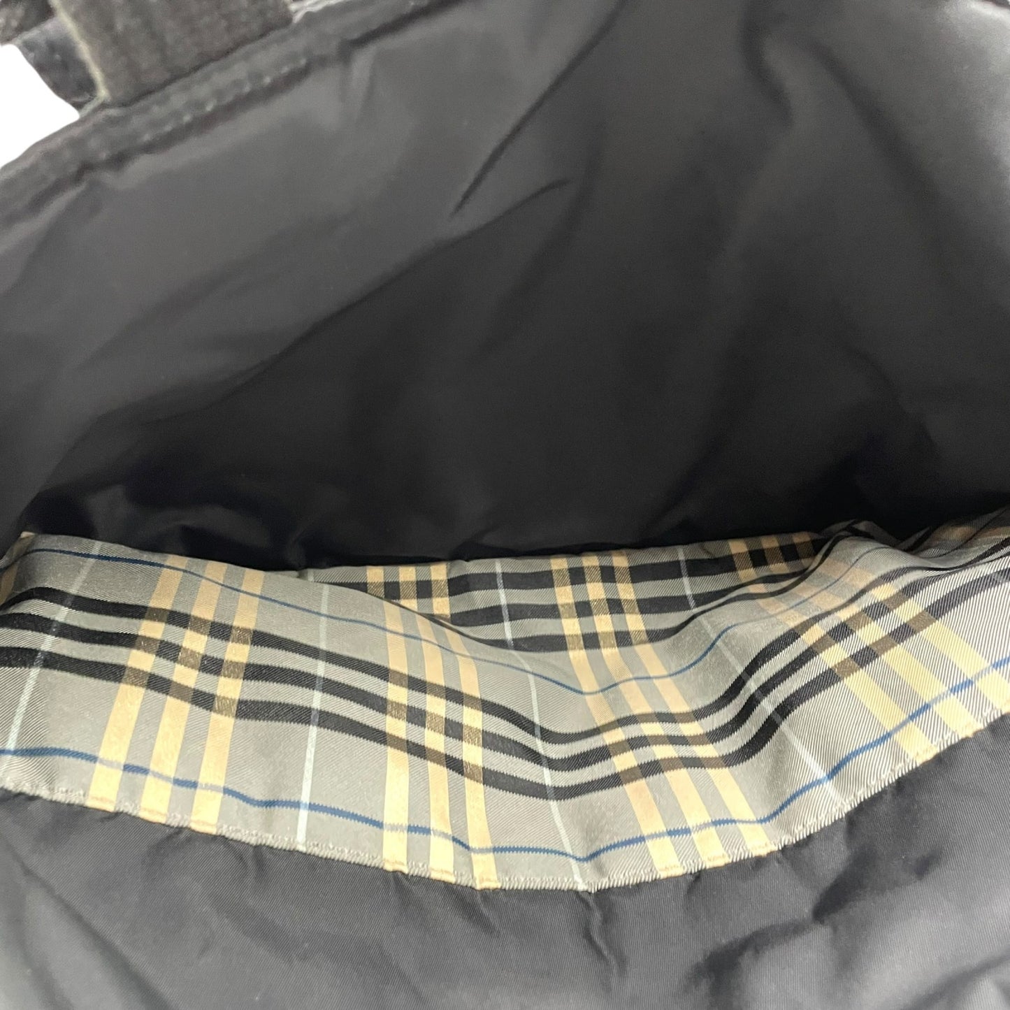 BURBERRY BLUE LABEL バーバリーブルーレーベル 2way ボストンバッグ ショルダーバッグ 斜め掛け可 黒 ブラック ナイロン シルバー金具 ロゴ メンズ レディース S2