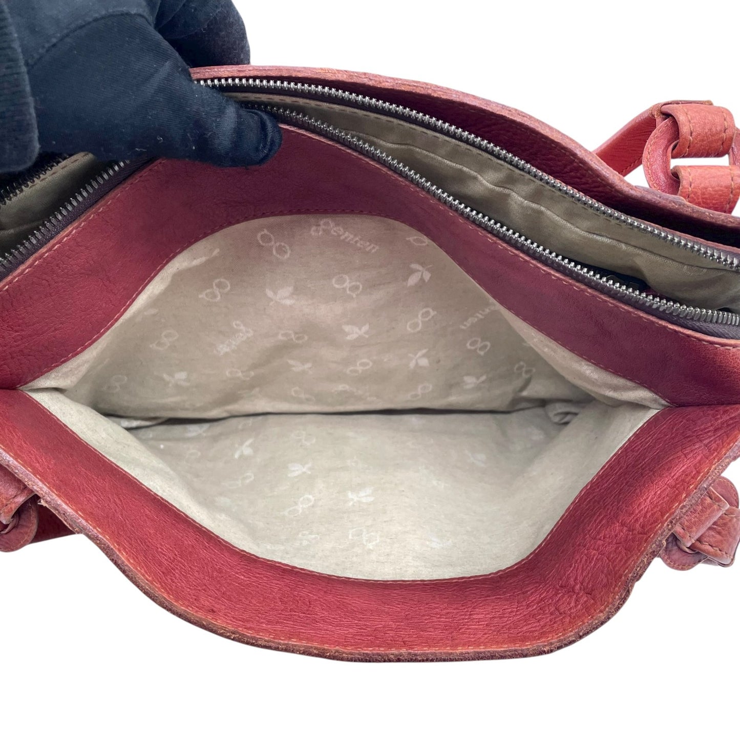 ゲンテン genten トートバッグ レザー 本革 オレンジブラウン 茶色 肩掛け ショルダー ナチュラル風味 T2