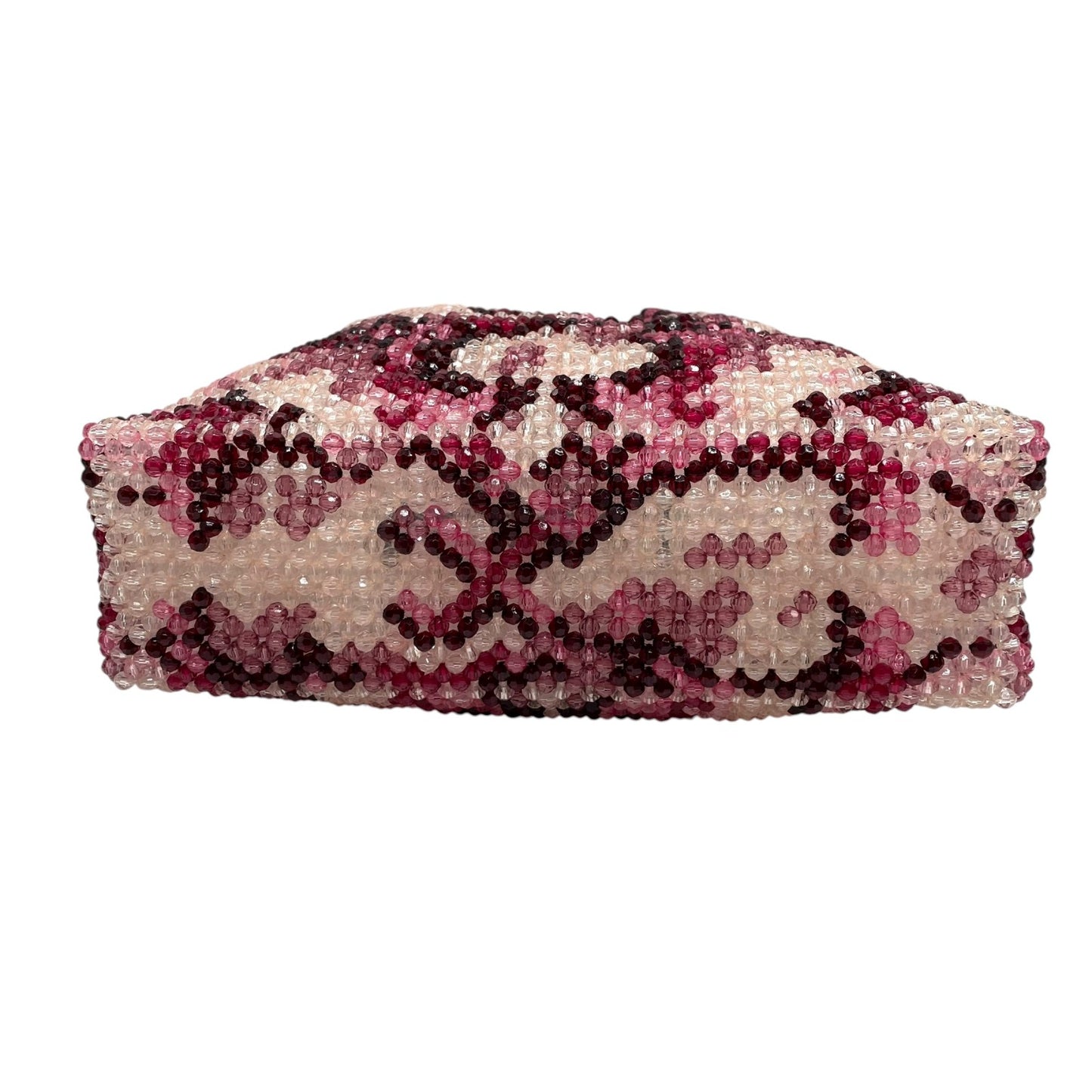 極美品 アンテプリマ ANTEPRIMA ワイヤーバッグ ビーズ ハンドバッグ ピンク系 グラデーション フラワー 花柄 クリスタル レディース U4