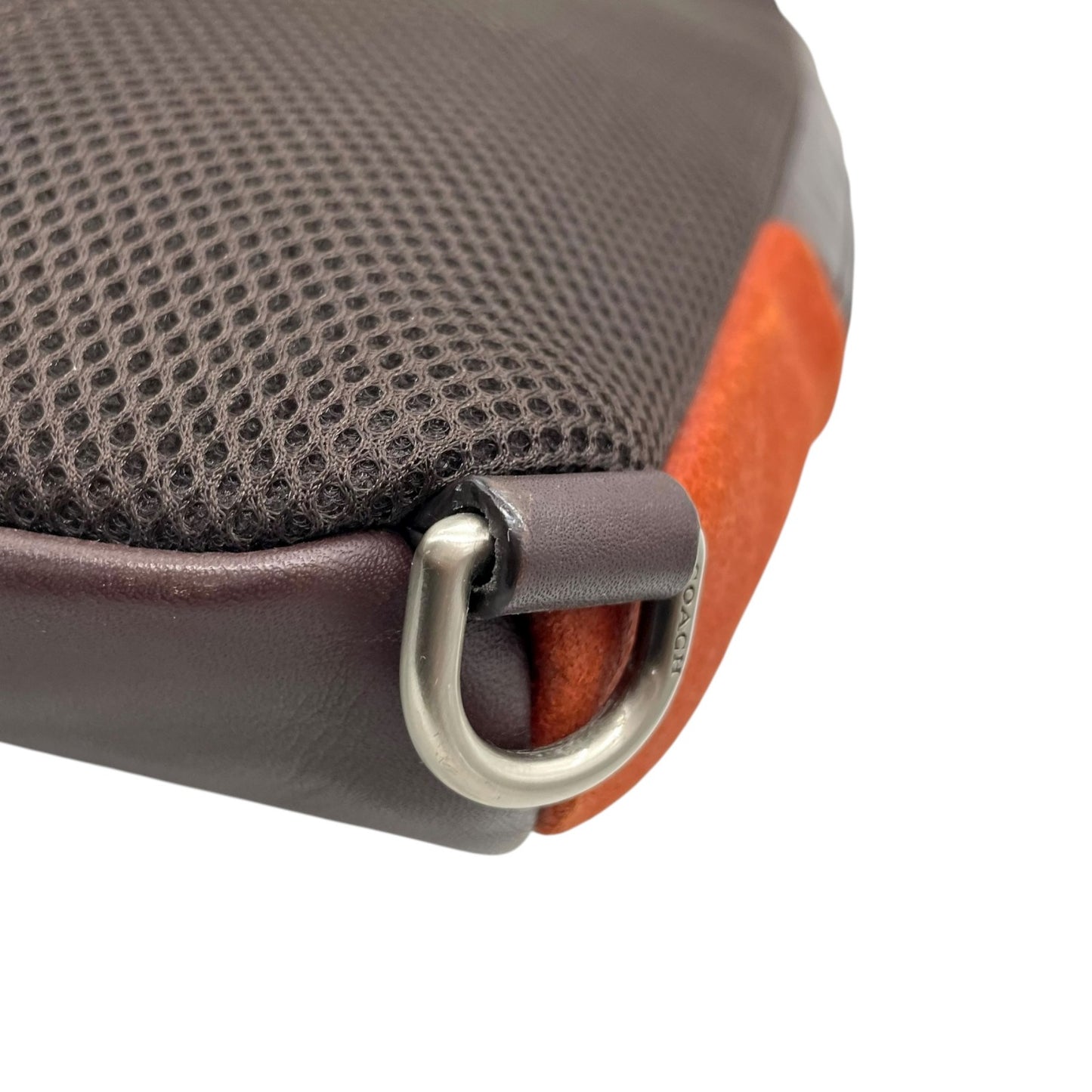 コーチ COACH スエード×レザー ボディバッグ スリングバッグ クロスボディ オレンジ 茶色 ブラウン メンズ レディース ユニセックス C7