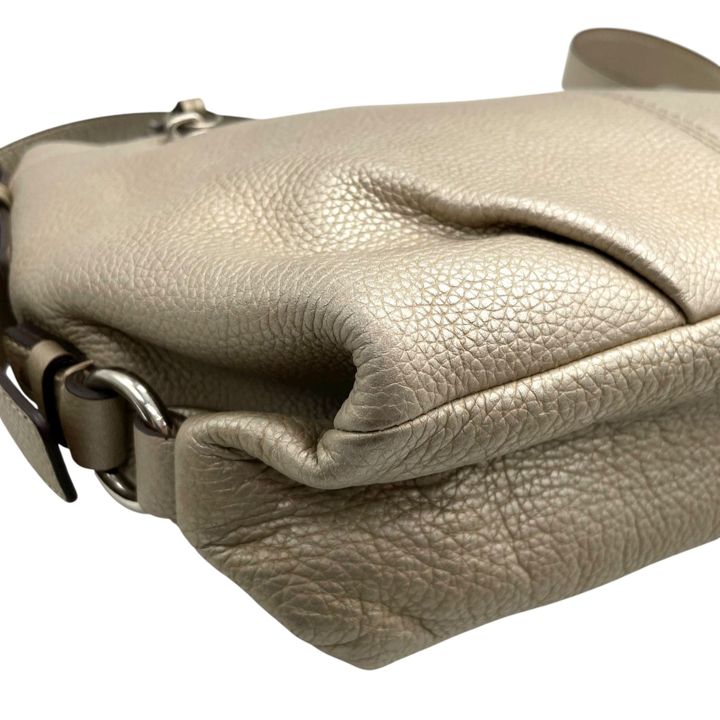 コーチ COACH レザー ショルダーバッグ 肩掛け F15065 グレージュ ベージュ シルバー金具 柔らかいシボ革 上品 C5