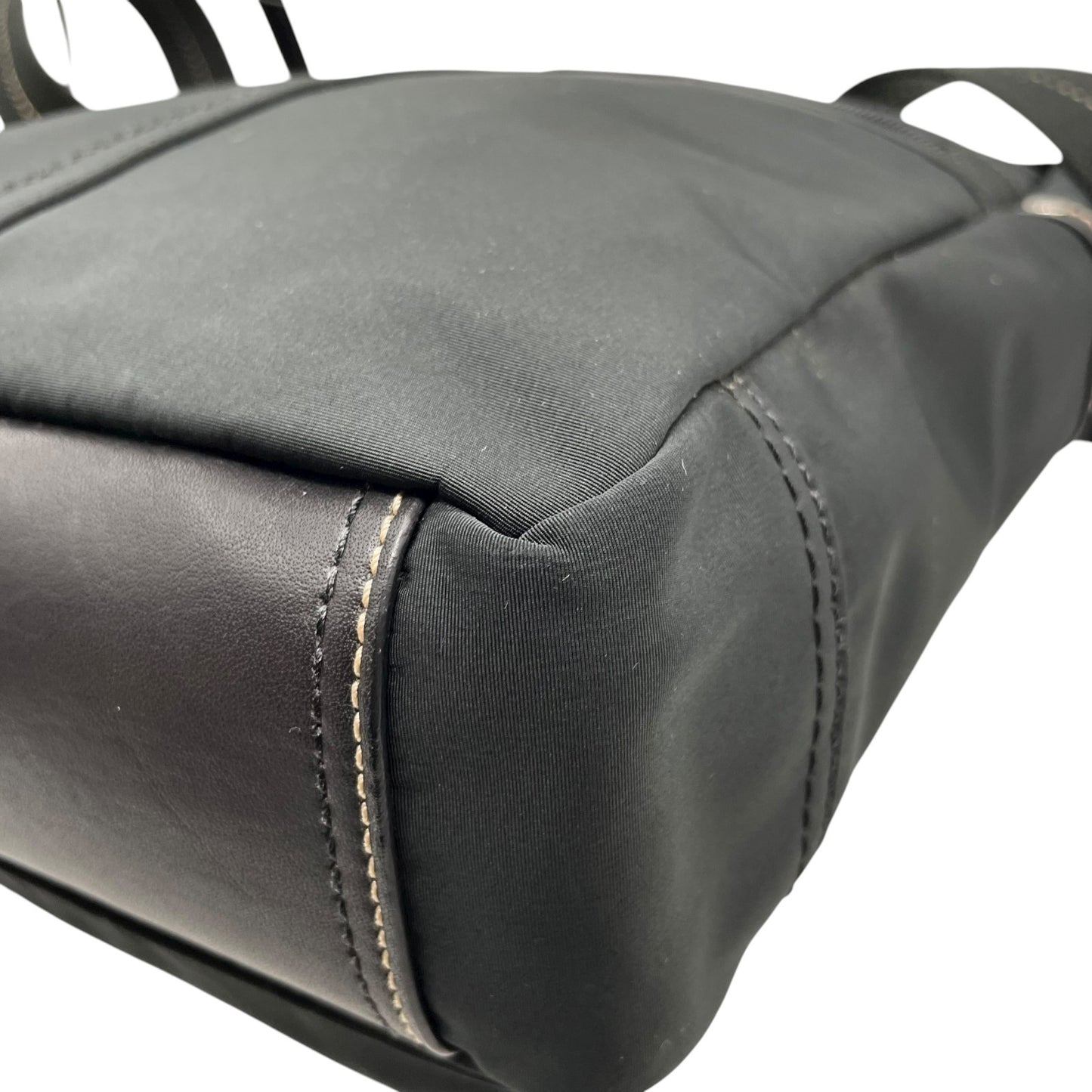 未使用級 美品 コーチ COACH ナイロン レザー ショルダーバッグ クロスボディ 70204 黒 ブラック 軽量 メンズ レディース S24