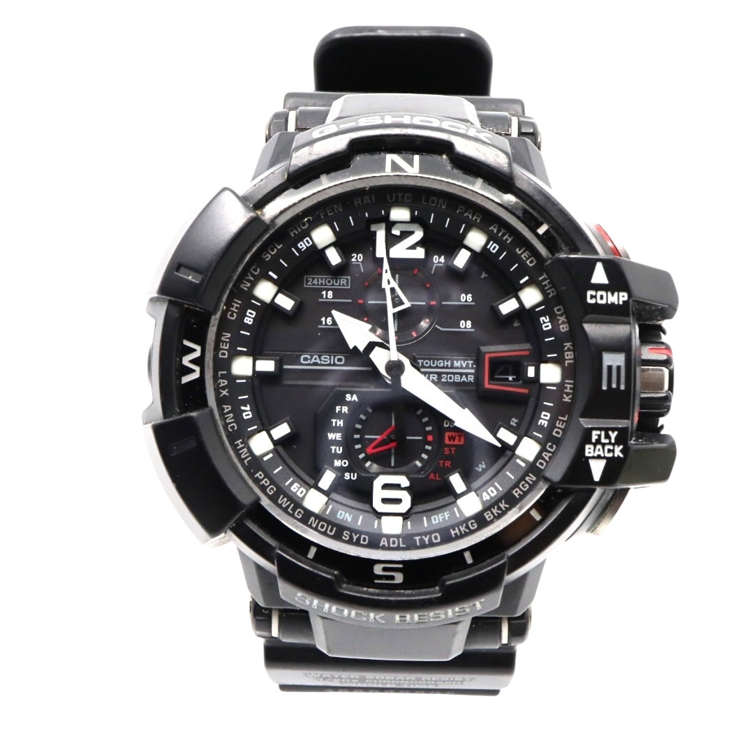 美品　カシオ　G-SHOCK　腕時計　グラビティマスター　ブラック　アナログソーラー　電波ソーラー　タフソーラー　マスターオブG　メンズ　GW-A1100-1A3JF　5311　CASIO　ジーショック G4