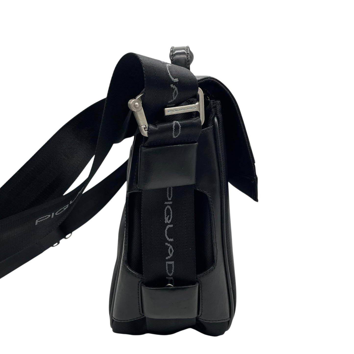 ピクアドロ Piquadro ビジネスバッグ ショルダーバッグ ナイロン×レザー 黒 ブラック メンズ 通勤 2WAY イタリア製 E