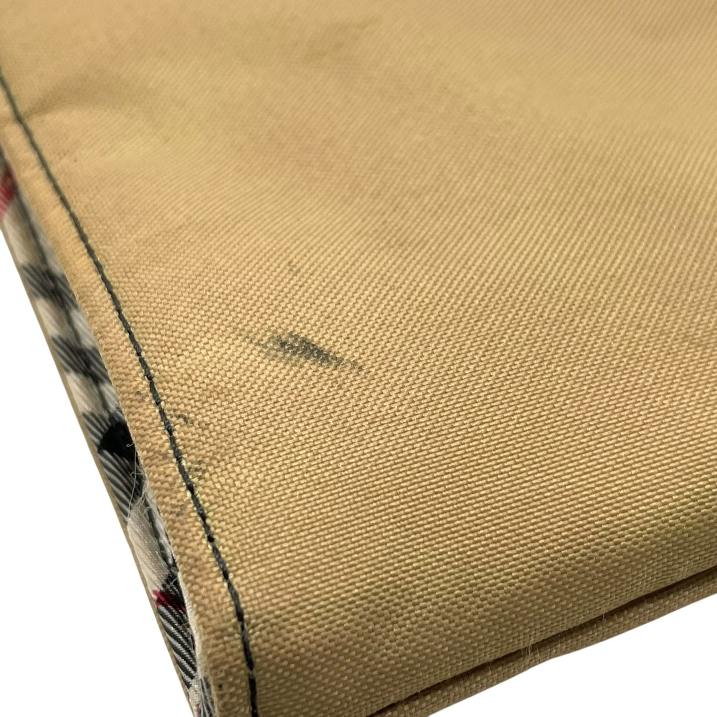 バーバリーブルーレーベル BURBERRY BLUE LABEL ハンドバッグ トートバッグ カーキベージュ ナイロン レザー ノバチェック ファスナー開閉 手提げ レディース Z3