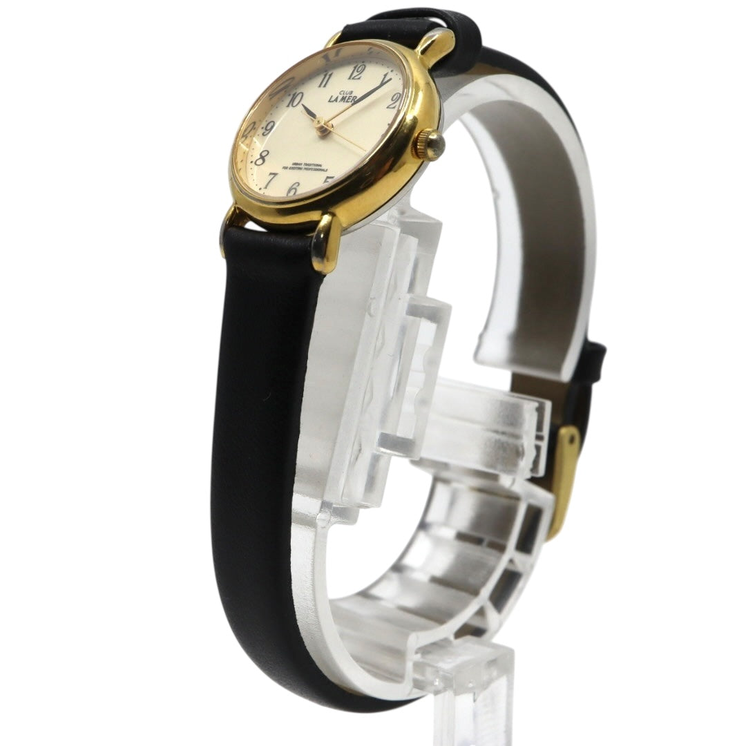 【美品/電池交換済/新品ベルト】 citizen シチズン クラブラメール 腕時計 2931-293177 レディース クオーツ ゴールド アナログ クラシックデザイン ヴィンテージ ドレスウォッチ アイボリー文字盤 エレガント 上品 クリーニング済み G3