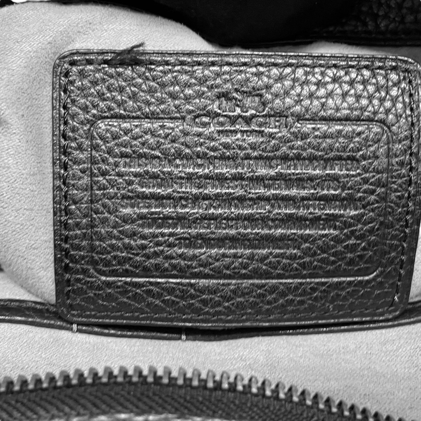 COACH コーチ 2WAY トートバッグ ショルダーバッグ 黒 ブラック レザー シボ革 シルバー金具 ロゴ 肩掛け可 斜め掛け可 ビジネス メンズ レディース J