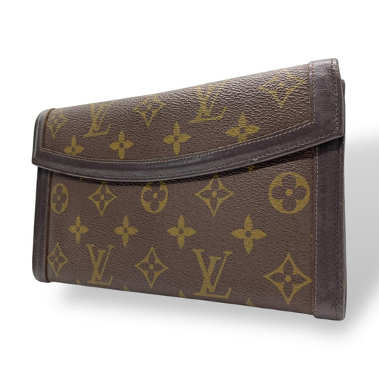 ルイヴィトン LOUIS VUITTON LV モノグラム 長財布 フラップ 茶色 ブラウン PVC レザー メンズ レディース W5