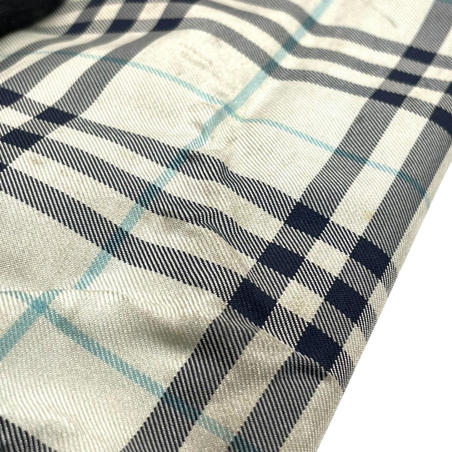 BURBERRY BLUE LABEL バーバリー ブルーレーベル ハンドバッグ ミニトート ノバチェック ライトブルー ネイビー ナイロンキャンバス ホースロゴ レディース U14