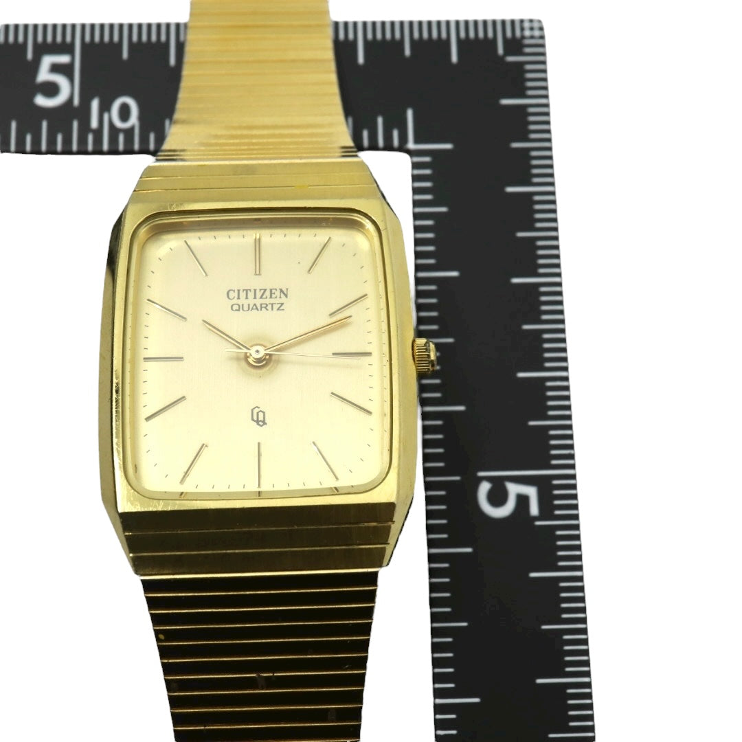 CITIZEN シチズン クォーツ 腕時計 ゴールドカラー レクタンギュラー ステンレス メンズ レディース アナログ G11