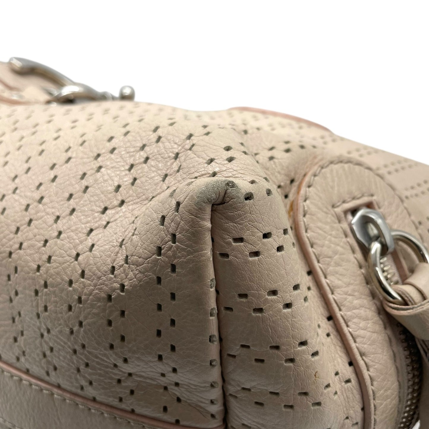 Chloé クロエ ケララ トートバッグ レザー Y2K vintage archive 00s パンチング ヌードカラー シルバーハードウェア 大容量 キャリーオール レディース U10