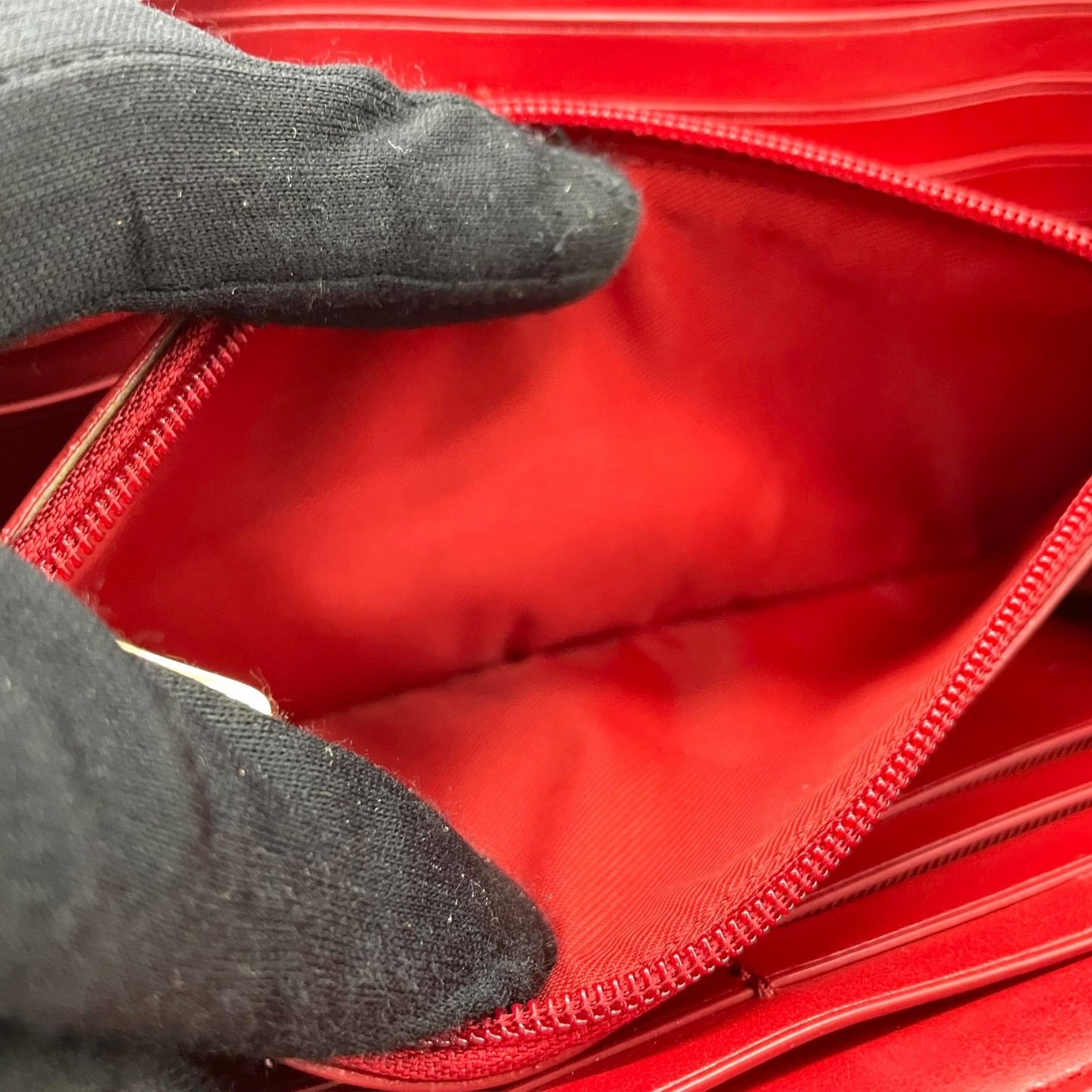 極美品 COACH コーチ シグネチャー 長財布 ラウンドファスナー 茶 ダークブラウン 赤 レッド 54630 IML72 ゴールド金具 PVC レザー ロゴ レディース W1