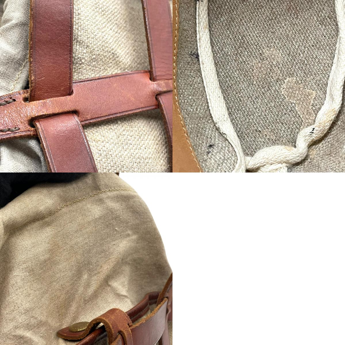 ジャストカンパーニュ Just Campagne バッグ ハンドバッグ トートバッグ レディース コットン 綿 キャンバス レザー ベージュ 巾着型 肩掛け ワンショルダー 定番 VALLEE SET truffe K1