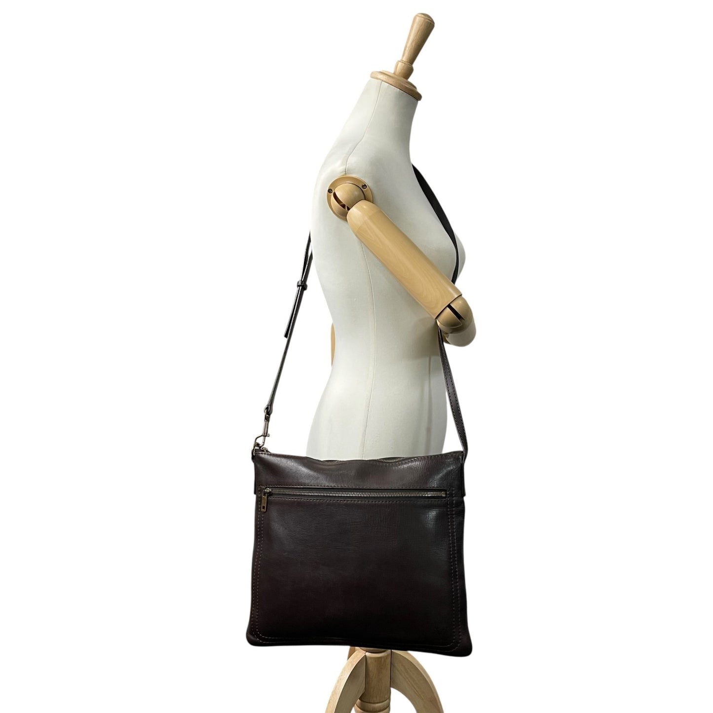 ルイ・ヴィトン LOUIS VUITTON サック・プラ ショルダーバッグ ユタレザー ブラウン系 カフェ M92073 メンズ レディース K8