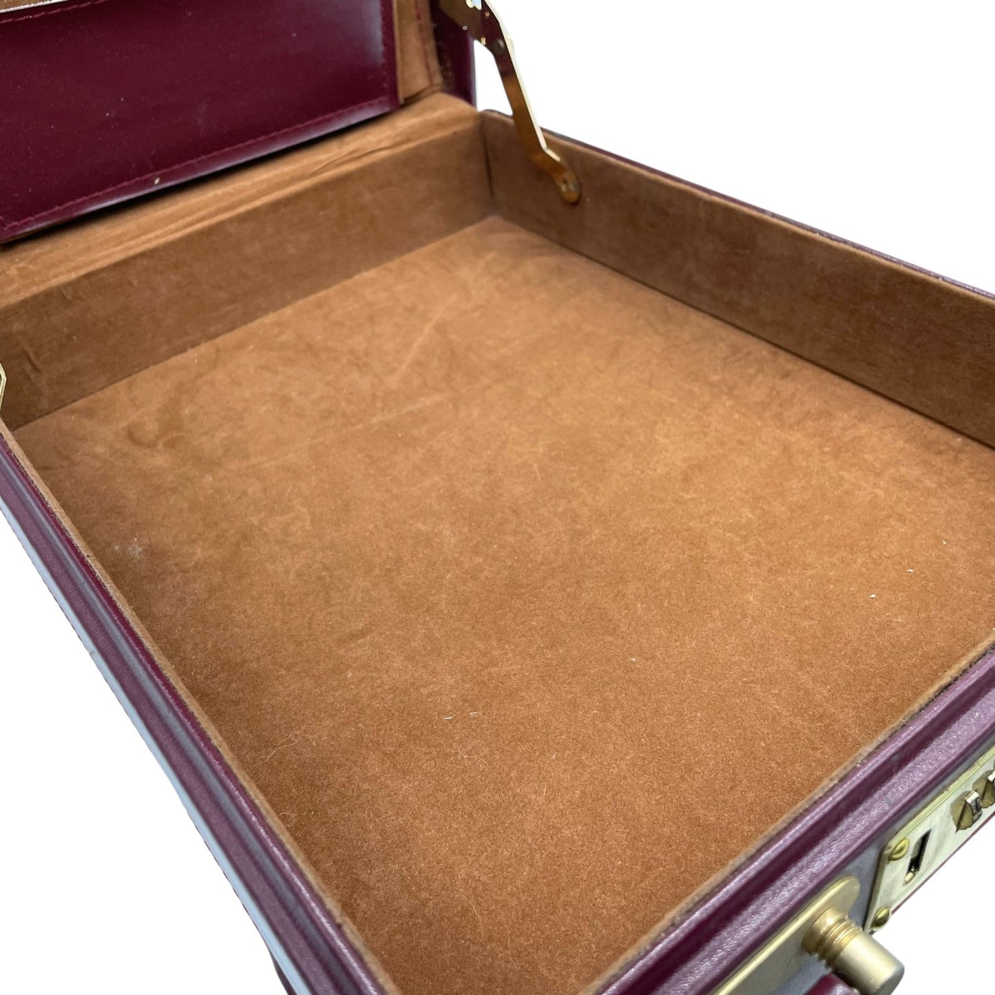 Cartier カルティエ アタッシュケース トランクケース ボルドー レザー ビジネスバッグ ゴールド金具 ヴィンテージ ビジネスバッグ 書類鞄 メンズ レディース A