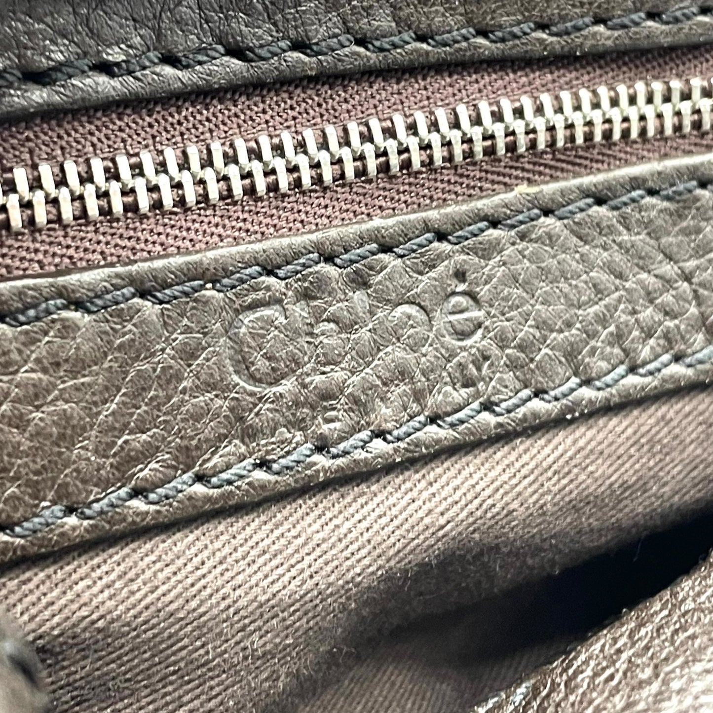 Chloe クロエ パディントン ハンドバッグ 南京錠 ボーリングバッグ ダークブラウン 鍵付き Y2K Archive レザー 本革 C