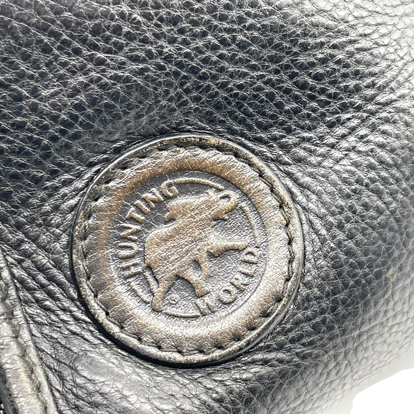 ハンティングワールド HUNTING WORLD トートバッグ ハンドバッグ レザー×キャンバス 黒 ブラック メンズ S68