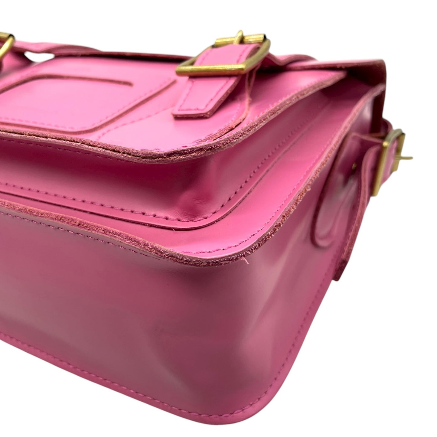 ドクターマーチン Dr.Martens サッチェルバッグ ショルダー レザー ゴールド 金金具 ピンク 2WAY レディース C9