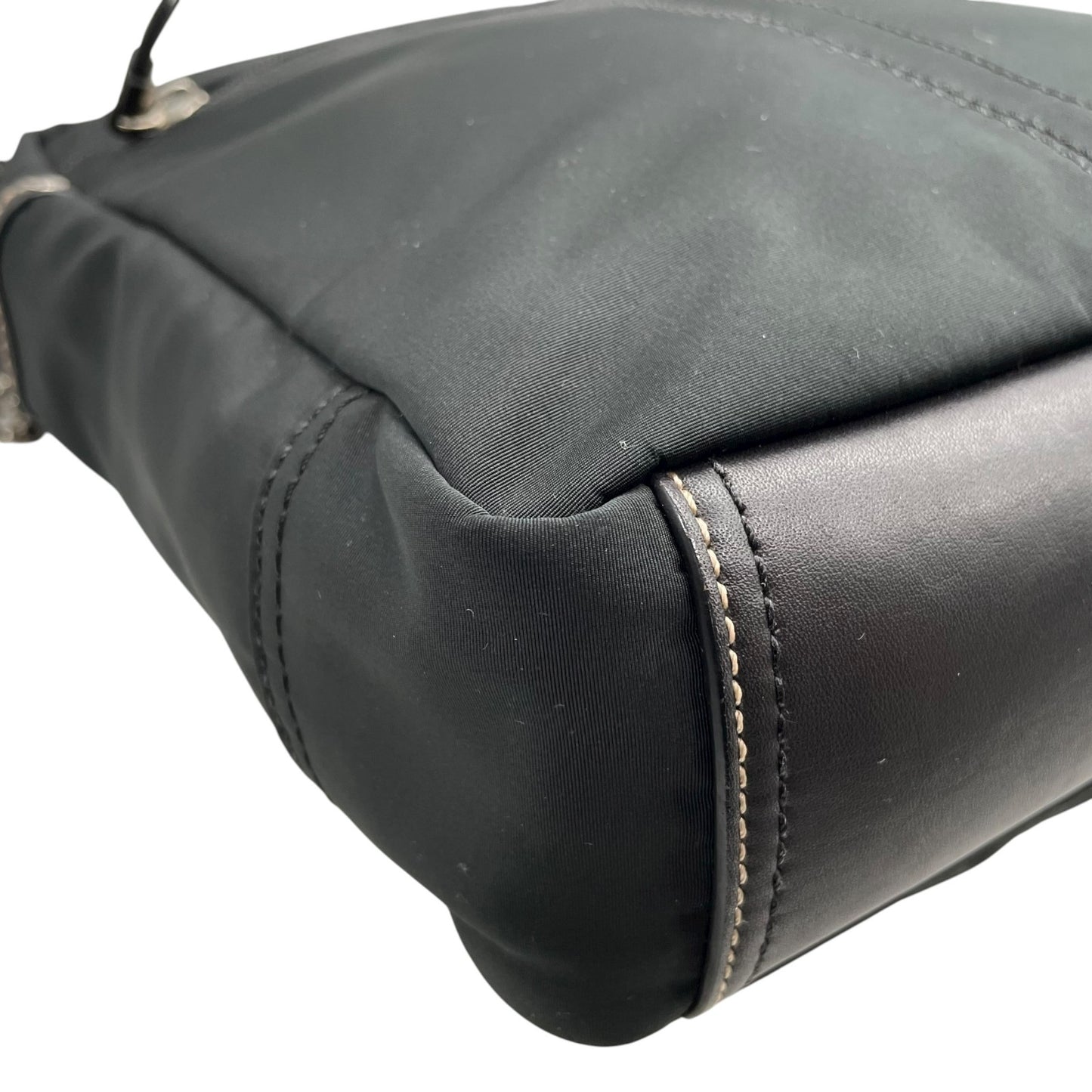 未使用級 美品 コーチ COACH ナイロン レザー ショルダーバッグ クロスボディ 70204 黒 ブラック 軽量 メンズ レディース S24