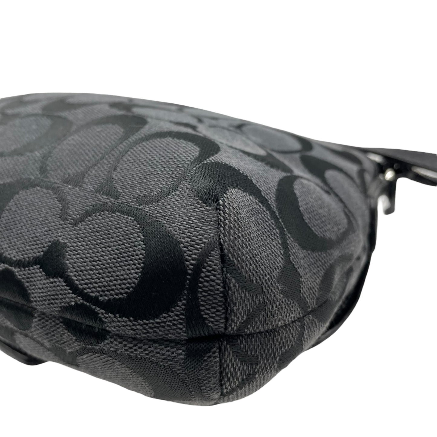 美品 コーチ COACH ソーホー シグネチャー ショルダーバッグ 黒 ブラック レザー キャンバス バックルデザイン S18