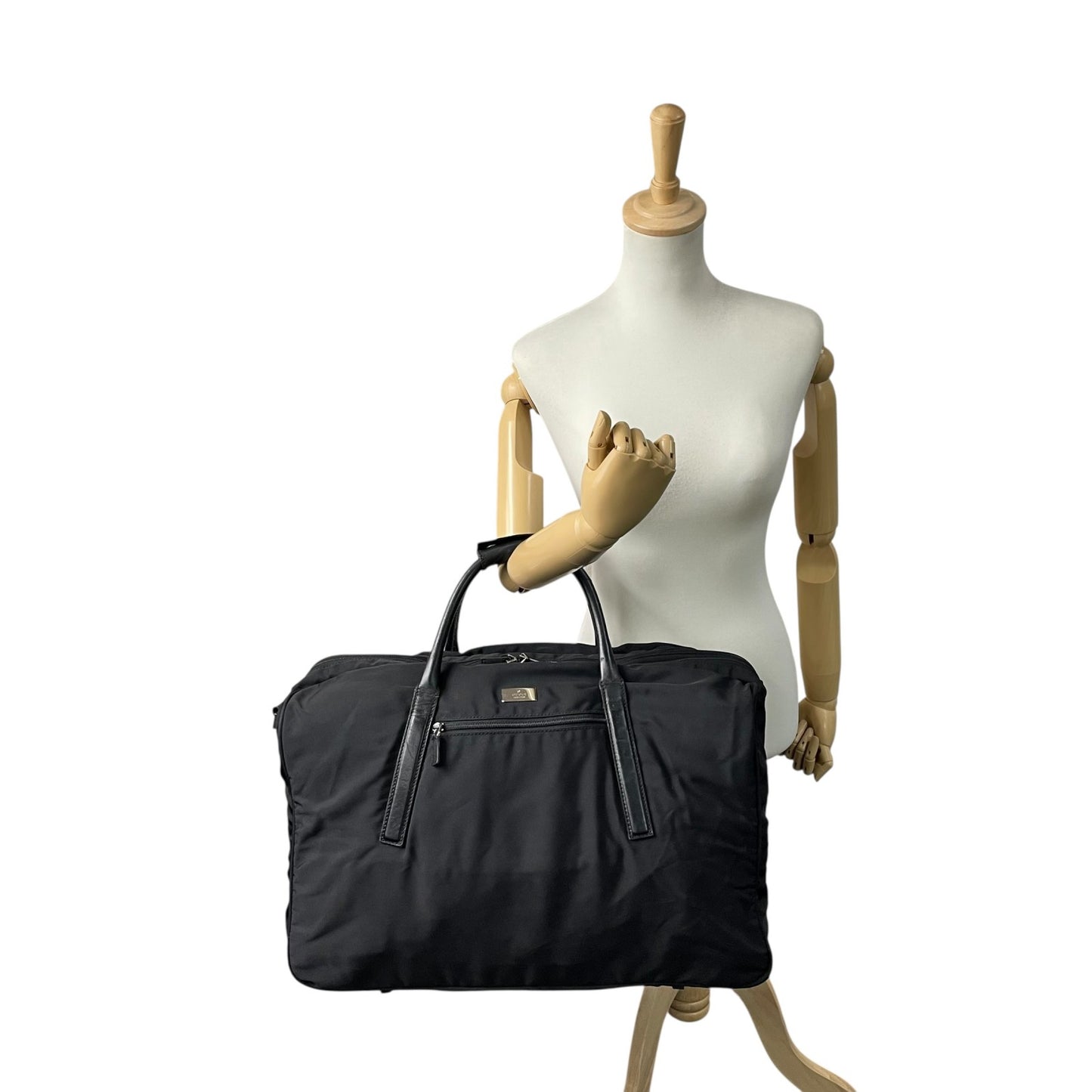 グッチ GUCCI ボストンバッグ ショルダーバッグ ブラック 黒 2way ナイロン レザー 大容量 トラベルバッグ ビジネスバッグ 斜め掛け可 ロゴ シルバー金具 メンズ X