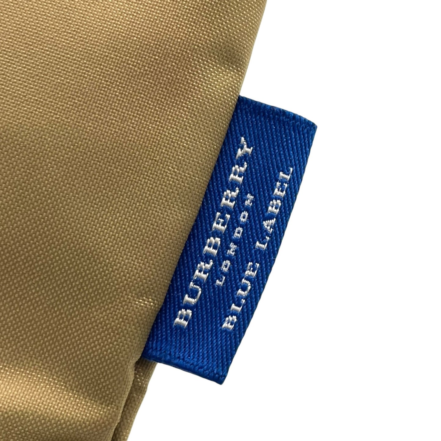 バーバリーブルーレーベル BURBERRY BLUE LABEL ハンドバッグ トートバッグ カーキベージュ ナイロン レザー ノバチェック ファスナー開閉 手提げ レディース Z3